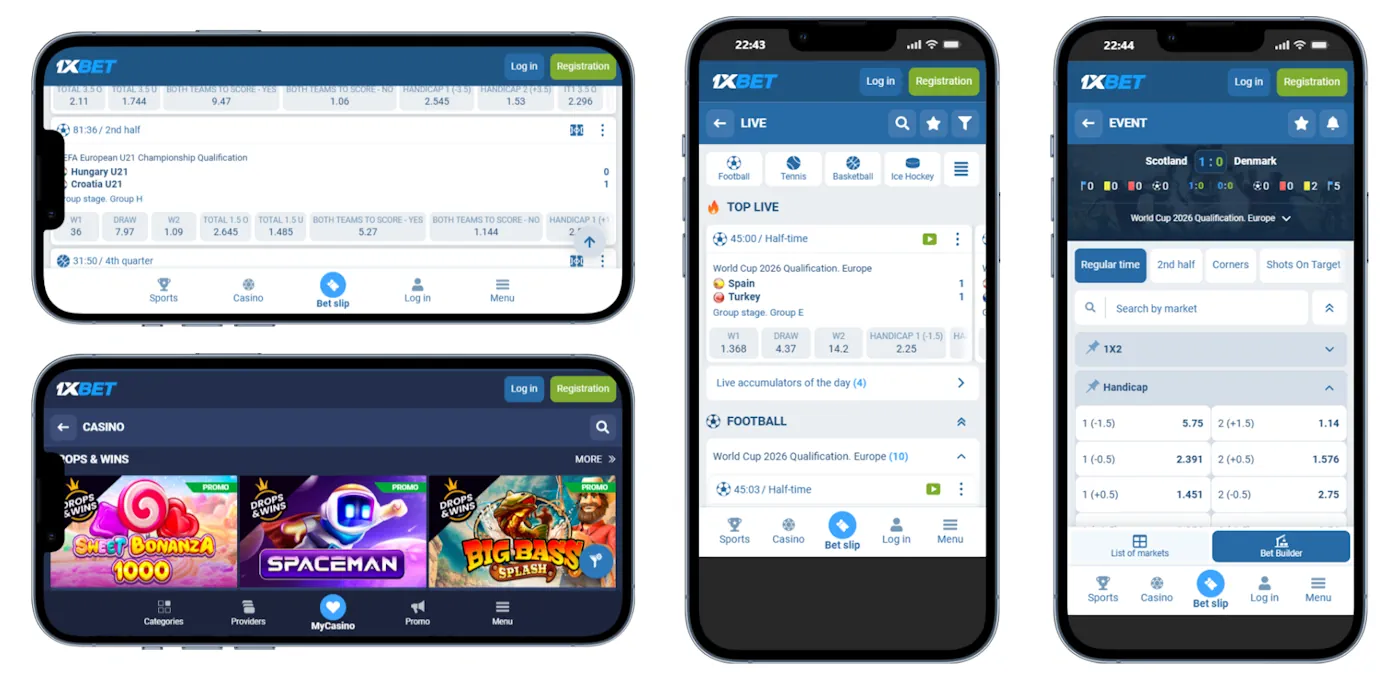Betting Apps 1xBet Mobile Screenshot